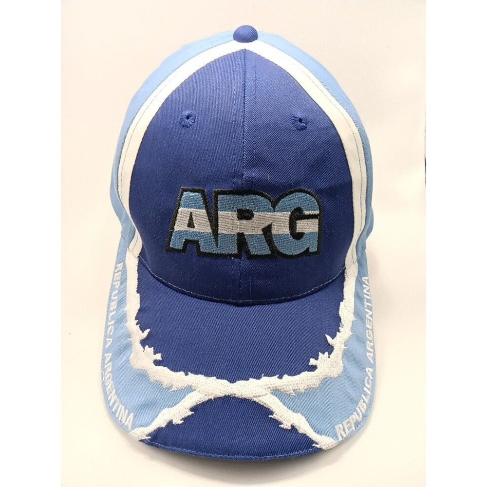 ARG Republica Argentina Embroidered Baseball Cap Hat Argentinian Blue & Sun Back